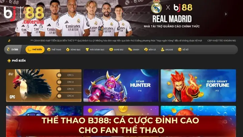 Thể thao BJ88: Cá cược đỉnh cao cho fan thể thao