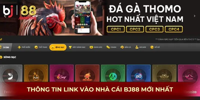 Thông tin link vào nhà cái BJ88 mới nhất